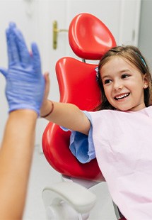 Child at the dentist