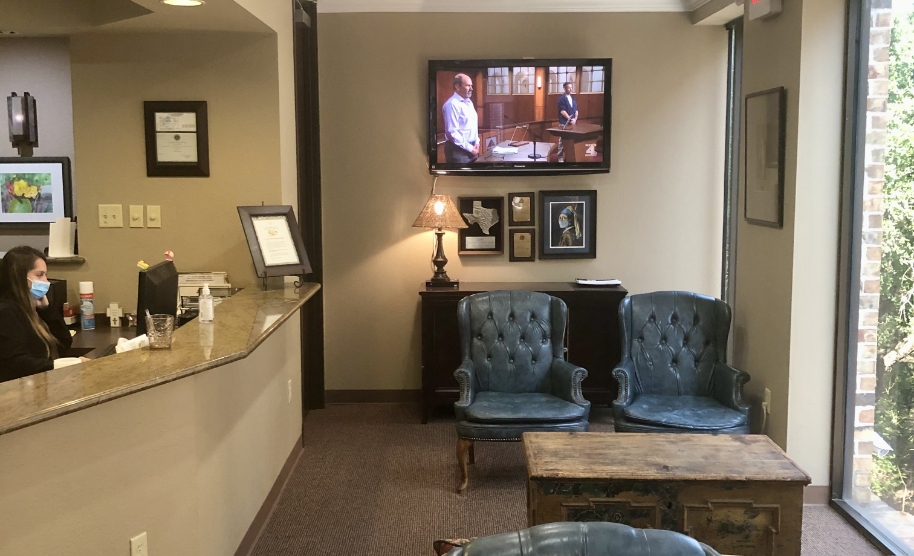 Dental office reception area