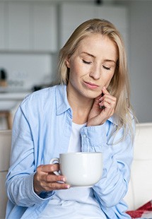 Woman with a toothache