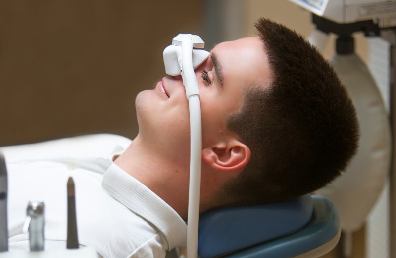 Patient undergoing sedation dentistry